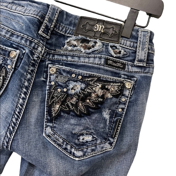 Miss Me Denim - Miss Me Signature Bootcut Jeans Wings Size 27x33